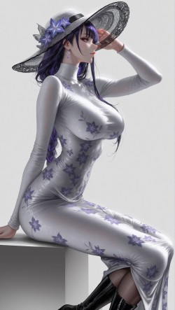 <strong>原神</strong> 雷电将军 多角度服装及侧颜展示 游戏二次元 Ai绘画