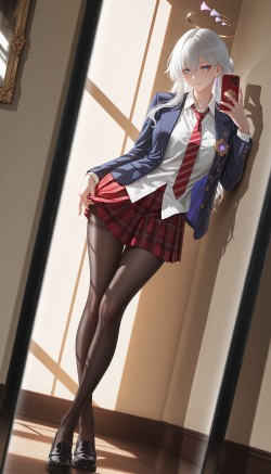 百变知更鸟小姐 二次元游戏<strong>崩坏星穹铁道</strong> JK少女感 大长腿丝袜黑丝