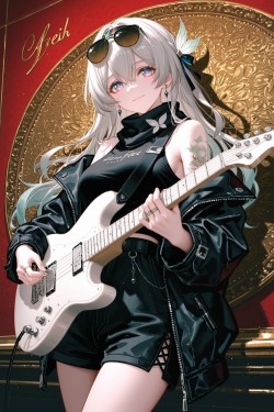 羽毛吉他 原神 崩坏星穹铁道 游戏美女图片