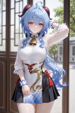 原神甘雨图片壁纸 二游角色 AI美图 裙子