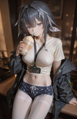 <strong>明日方舟</strong>羽毛笔 白丝yyds 兽耳可爱开心