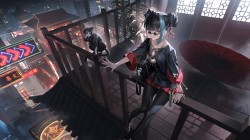 墨镜少女 国漫 赛博古风壁纸