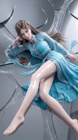 斗罗大陆女神宁荣荣的魅力，AI国漫美女大长腿美腿美图