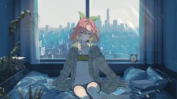 窗边小憩 房间 <strong>动漫少女</strong>电脑壁纸