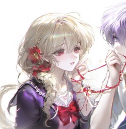 命运的红线-二次元情侣头像，微信头像QQ头像，情头