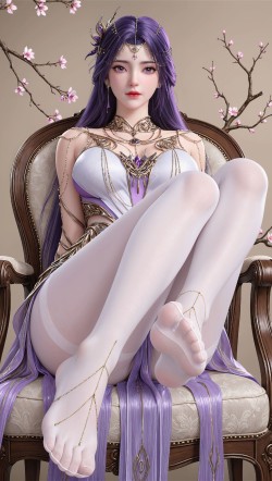 完美世界云曦AI美图合集，动漫美女性感白丝图片在线欣赏下载