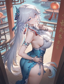 爻光 二次元游戏角色崩坏星穹铁道 美腿旗袍肉肉腿