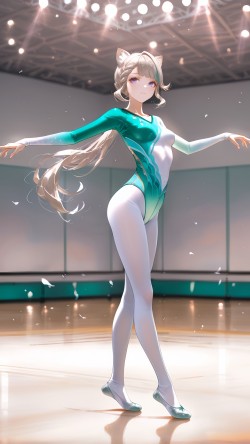 芭蕾少女 AI绘画 游戏<strong>原神</strong> 二次元少女 体操