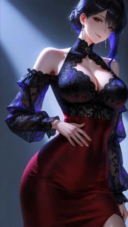 动漫壁纸美图分享慵懒风穿搭 高清二次元露肩穿搭氛围感太惊艳