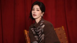 棕色毛衣好看美女白鹿高清壁纸
