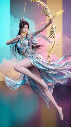 择天记国漫女主唯美可爱徐有容，高清创意动漫AI手机壁纸