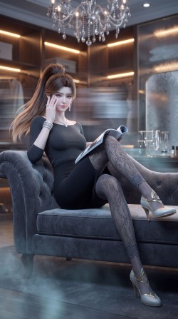 斗破苍穹萧薰儿国漫女神壁纸 现代版穿搭 黑丝美女大长腿