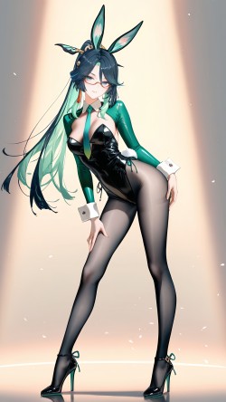 AI绘画<strong>原神</strong>二次元游戏角色少女，黑丝裤袜