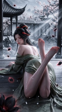 牧神记龙娇男壁纸美图 国漫女神 古风古装古韵插画