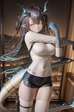 小西瓜 <strong>明日方舟</strong> 夕 俏皮 二次元游戏角色 可爱女孩