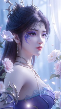 动漫国漫 神墓 梦可儿 紫色魅惑 <strong>国漫女神</strong> 壁纸分享 这也太好看了
