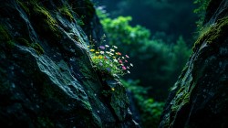 山谷小花唯美治愈超清风景壁纸
