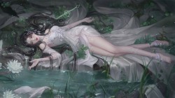 碧水幽昙 清漪 月婵 完美世界电脑壁纸
