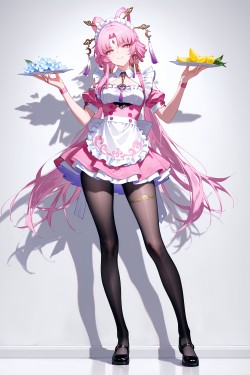 超模女仆 ai绘画 手游<strong>崩坏星穹铁道</strong> 黑丝裤袜二次元少女