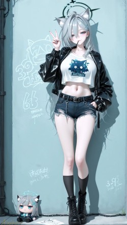 蔚蓝档案 白子 二次元游戏少女 可爱女孩 竖版壁纸