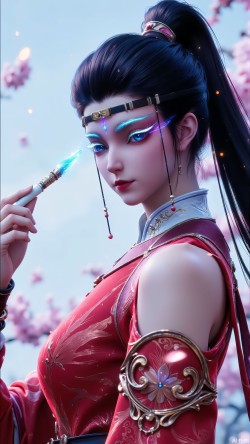 画眉版知画也是绝美#绘画#国漫女神 #沧元图 #知画