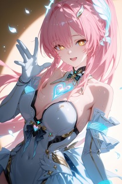 《鸣潮》爱弥斯 游戏剧情 二次元游戏手机壁纸锁屏，粉色头发女孩