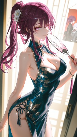 崩坏星穹铁道游戏角色美图 卡芙卡 旗袍性感大长腿美腿