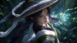 王者荣耀上官婉儿 斗笠 高清桌面壁纸