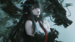 <strong>明日方舟</strong> 夕 斯卡蒂 维什戴尔 电脑壁纸