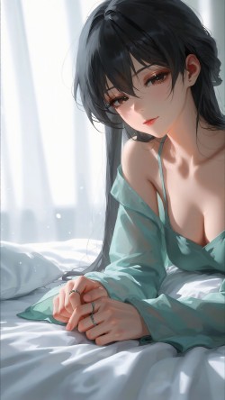 二次元美女清冷氛围感直接封神 绝美插画4k超清氛围感动漫美图