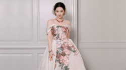 鲜花礼服刘亦菲高清美女电脑壁纸 古风美女、可爱美女、御姐美女