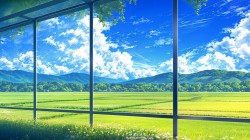 窗外田园超清风景电脑桌面壁纸