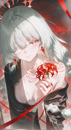 二次元游戏鸣潮弗洛洛 花海彼岸花 唯美少女