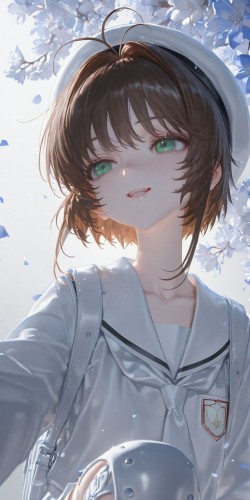 百变小樱 木之本樱。二次元动漫壁纸 童年记忆 <strong>ai绘画</strong>