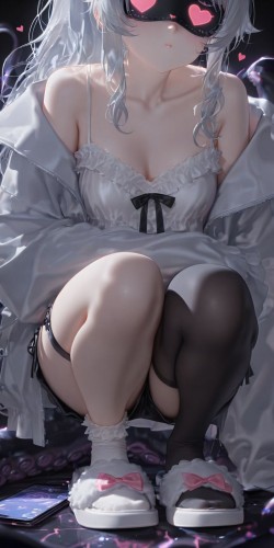 这眼罩哈哈哈 壁纸 二次元少女壁纸图片 <strong>ai绘画</strong>