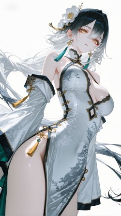 旗袍美腿白皮肤 二次元美女壁纸图片 游戏碧蓝航线 高清