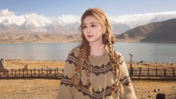 麻花辫白鹿美女桌面壁纸