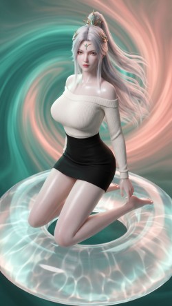 洛璃《大主宰》国漫美女 换装现代性感连体皮衣穿搭 OOTD