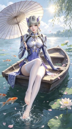 cf手游 穿越火线 游戏美女 荷花荷叶 图片大全图库壁纸