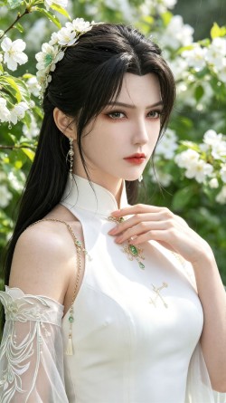 古风古韵版美女柳眉 国漫AI壁纸 仙逆动漫