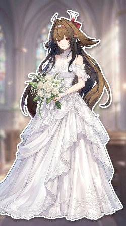 你会选择谁？二次元花嫁绝区零叶瞬光星见雅，婚纱漫画温馨唯美卡通风格