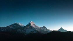 喜马拉雅山 夜晚 星星 风景桌面电脑壁纸
