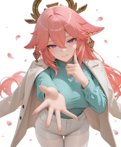 原神 八重神子 屑狐狸 二次元游戏角色壁纸