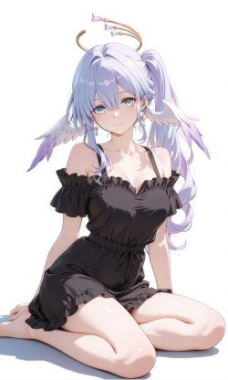 二次元马尾辫少女 崩坏星穹铁道游戏角色 同人图美女