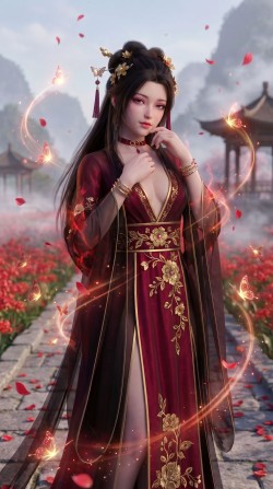 绯花谷 彼岸花 国漫美女 手机动漫壁纸 性感福利