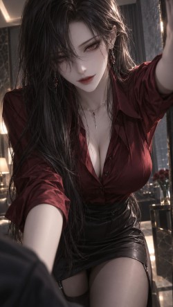 妖媚、魅惑、酷冷氛围感御姐手机壁纸大全，AI女性角色图片
