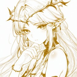 头像线稿 鸣潮 尤诺 守岸人 奥古斯塔