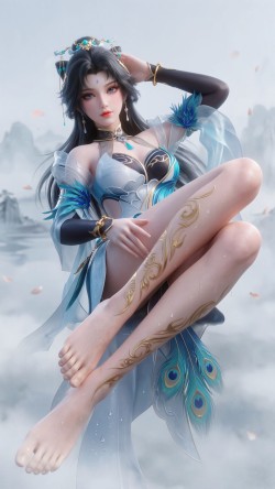 慕茗雪仙子 冰系佳人 百炼成神 国漫壁纸 动漫女神 美腿 腿控
