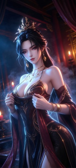 一斩苍穹动画国漫女神寒鸦美图壁纸大全，AI美女写真图片