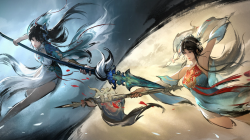 <strong>永劫无间</strong>手游角色皮肤 古风水墨 横版电脑桌面壁纸